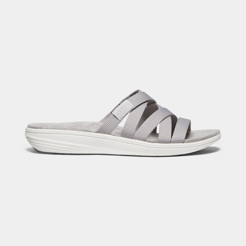 Keen Damaya Womens Slides Grey Factory Outlet NZ (8059-UWNQM)